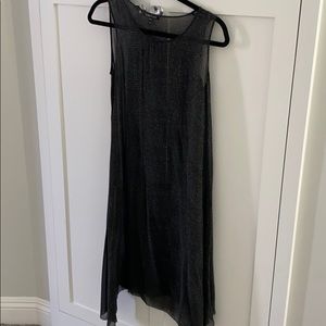 Eileen Fisher sheer cover up/dress 100% silk